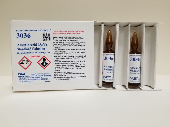 Chất chuẩn NIST SRM 3036 Arsenic Acid (AsV) Standard Solution 2x10ml, NIST, USA