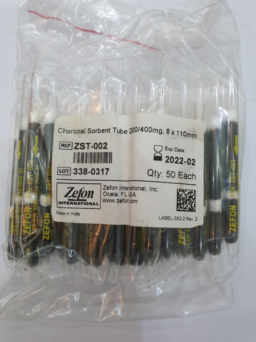 Ống than 8x110mm, 200/400mg, 50c/hộp lấy mẫu khí Acetonitrile (ACN) trong KK xung quanh & môi trường lao động, NIOSH 1606