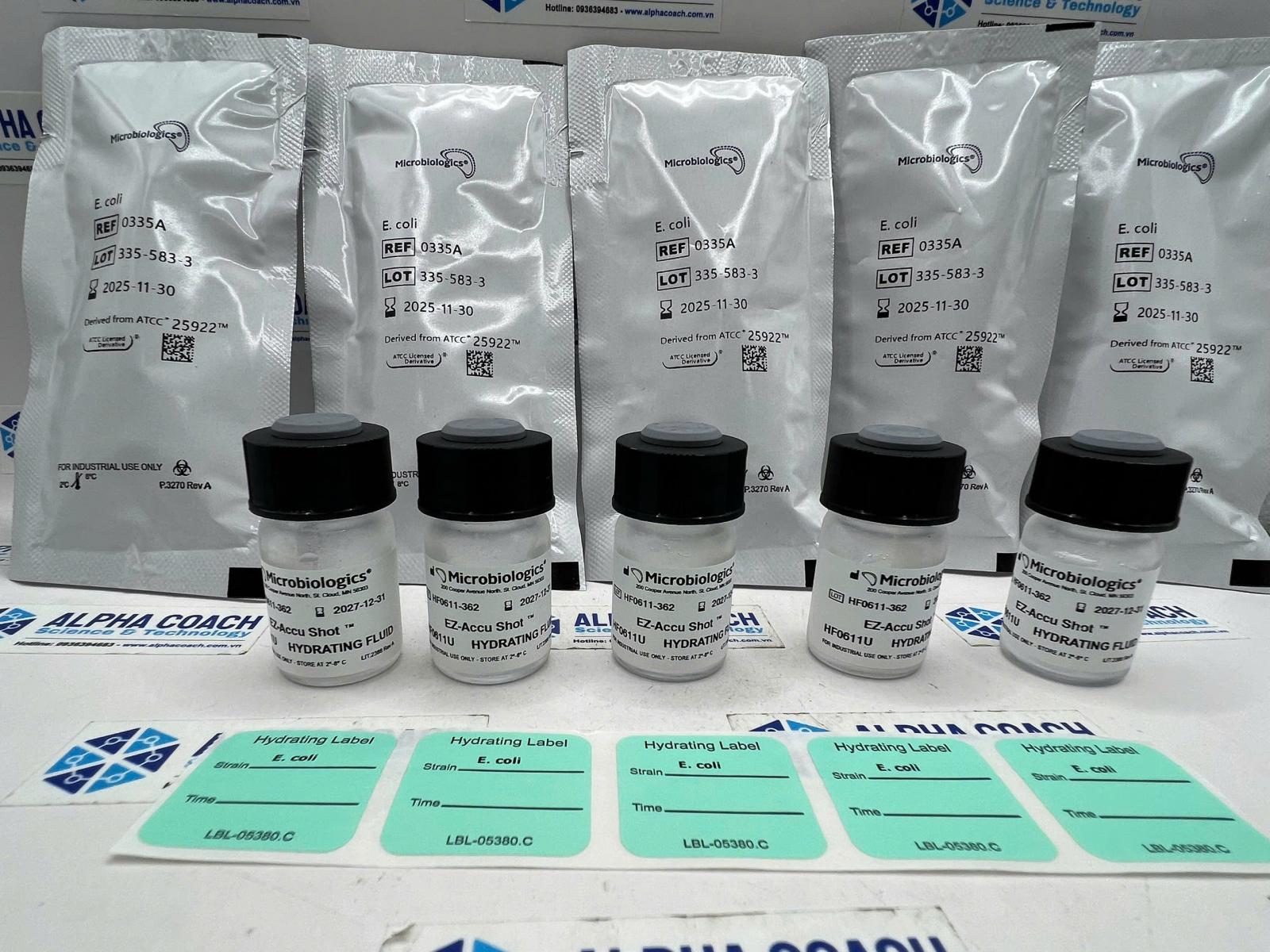Chủng chuẩn vi sinh Escherichia coli derived from ATCC 25922, Hãng Microbiologics, Mỹ