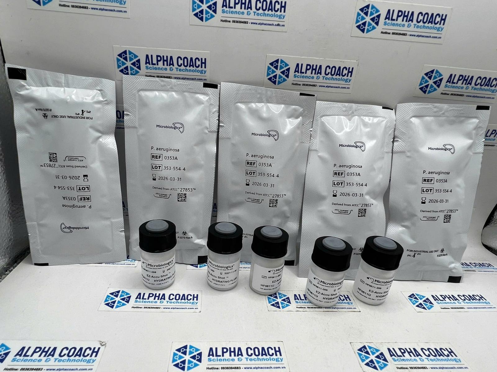 Chủng chuẩn vi sinh Pseudomonas aeruginosa derived from ATCC 27853, Hãng Microbiologics, Mỹ