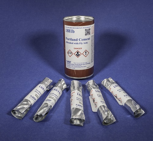 Mẫu chuẩn xi măng NIST SRM 1881b Portland Cement (Blended with Fly Ash) 5 vials x 5 g, NIST USA