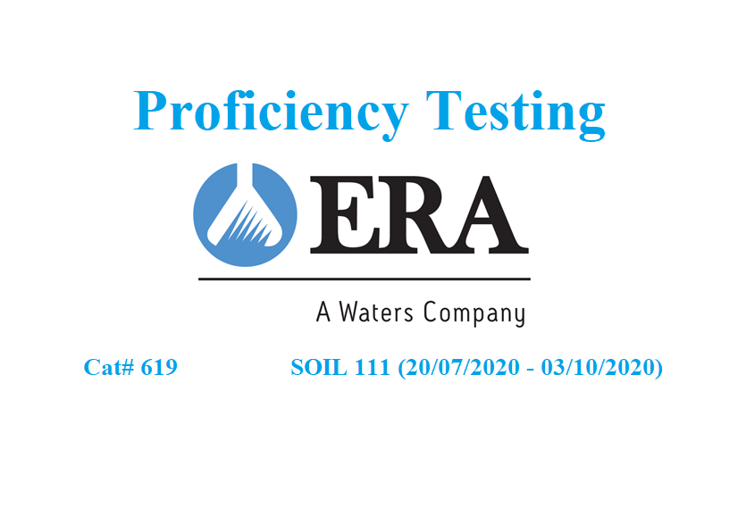 Báo cáo Thử nghiệm thành thạo quốc tế SOIL 111, mẫu PT Cat# 619, Hãng ERA, USA
