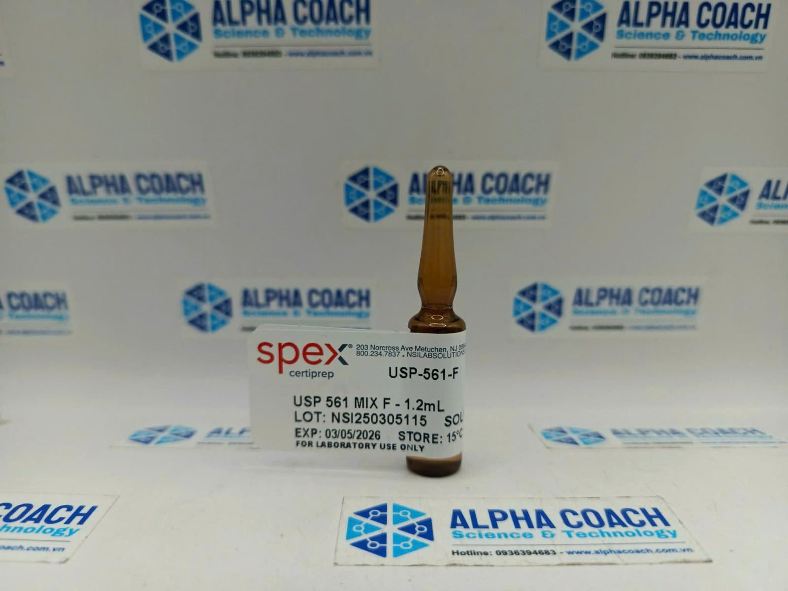 Chất chuẩn USP-561-F, USP 561 Mix F 100ug/ml, Hãng Spex CertiPrep, Mỹ