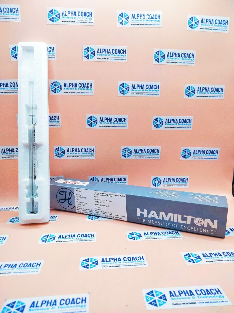 Dụng cụ hút mẫu, bơm mẫu Syringe 710 N , dung tích 100ul, chất liệu thuỷ tinh, Mã hàng: 80600, hãng Hamilton-Mỹ