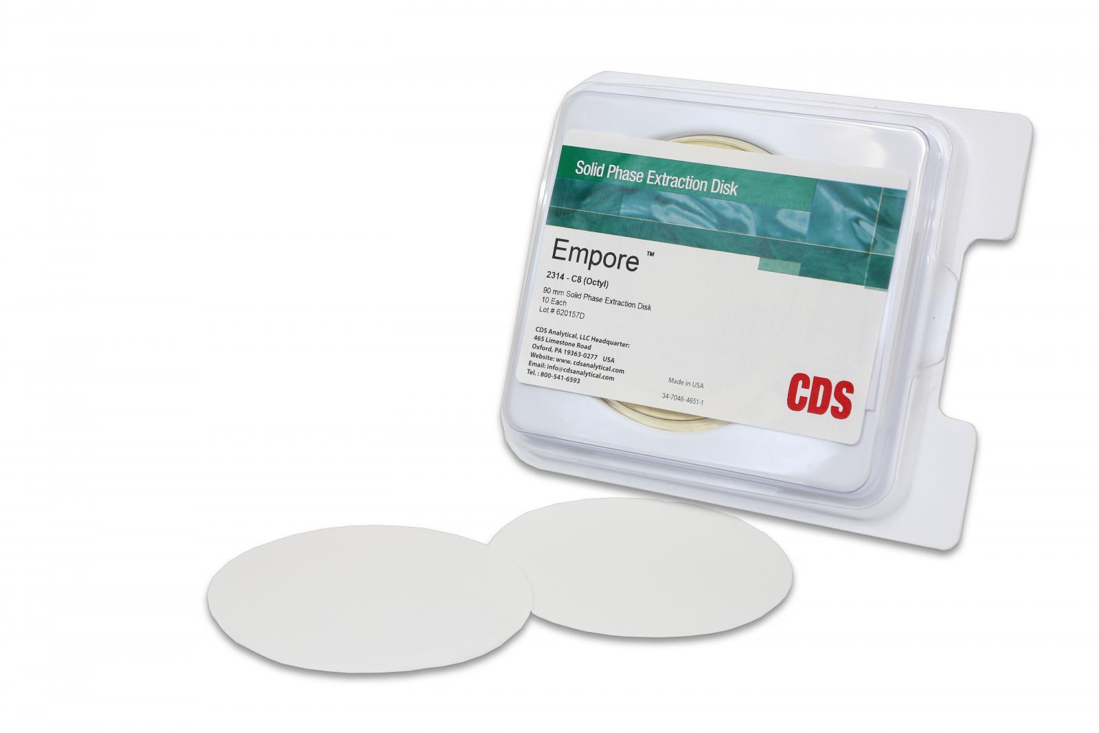 Đĩa chiết pha rắn (SPE) Empore 2314: C8-HD bonded silica, 12um particle size, 90mm, 30c/hộp, Hãng CDS Analytical, Mỹ