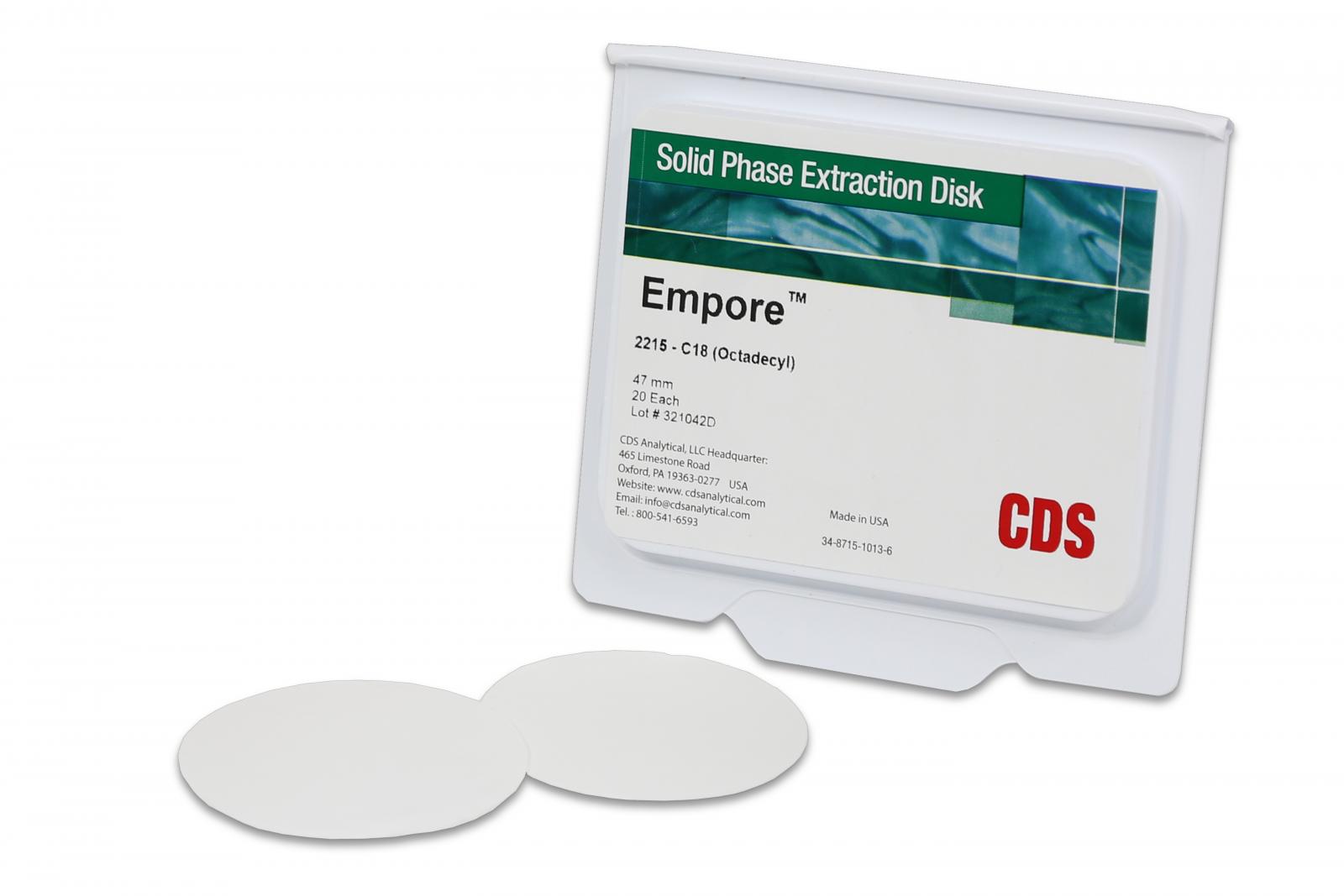 Đĩa chiết pha rắn (SPE) Empore 2215: C18-HD bonded silica, 12um particle size, 47mm, Hãng CDS Analytical, Mỹ 