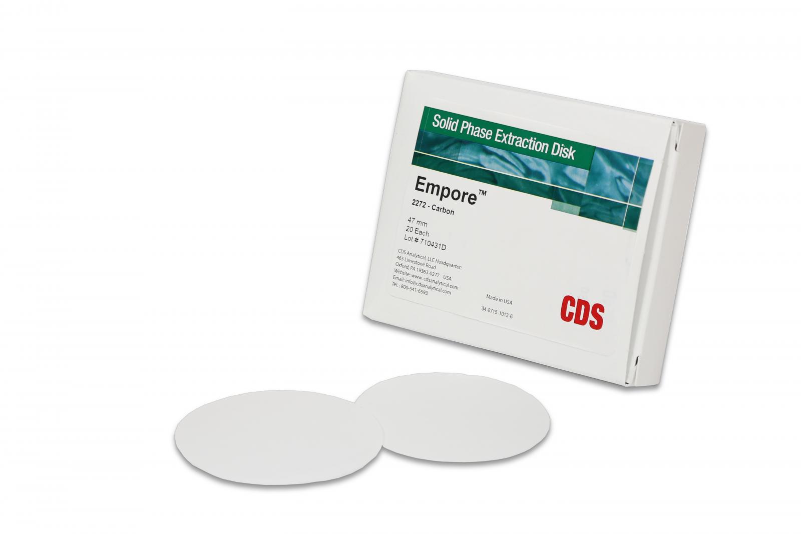 Đĩa chiết pha rắn (SPE) Empore 2272: Activated Carbon, 12um particle size, 47mm, 60c/Hộp, Hãng CDS Analytical, Mỹ