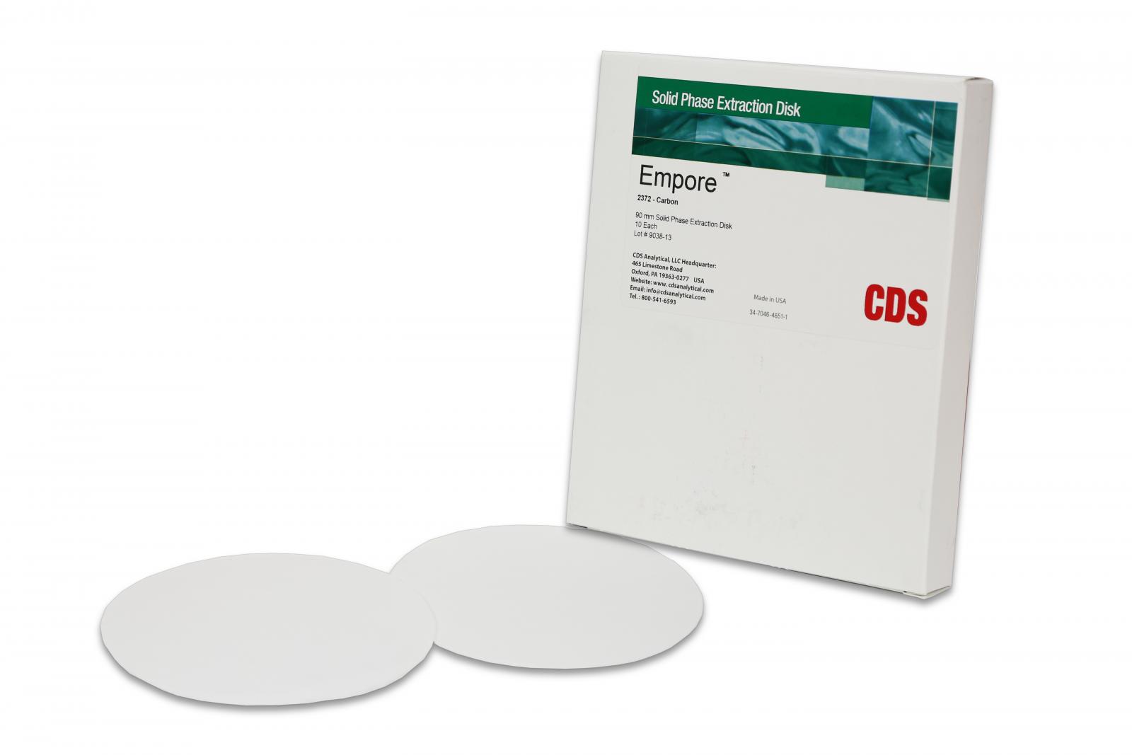 Đĩa chiết pha rắn (SPE) Empore 2372: Activated Carbon, 12um particle size, 90mm, 30C/Hộp. Hãng Hãng CDS Analytical, Mỹ