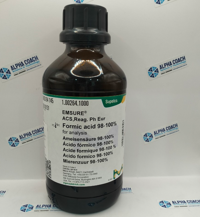 Hóa chất Formic acid 98-100% for analysis EMSURE ACS,Reag Ph Eur, CAS No: 64-18-6