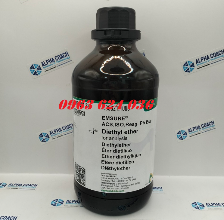 Hóa chất Diethyl ether for analysis EMSURE ACS,ISO,Reag Ph Eur, CAS No: 60-29-7