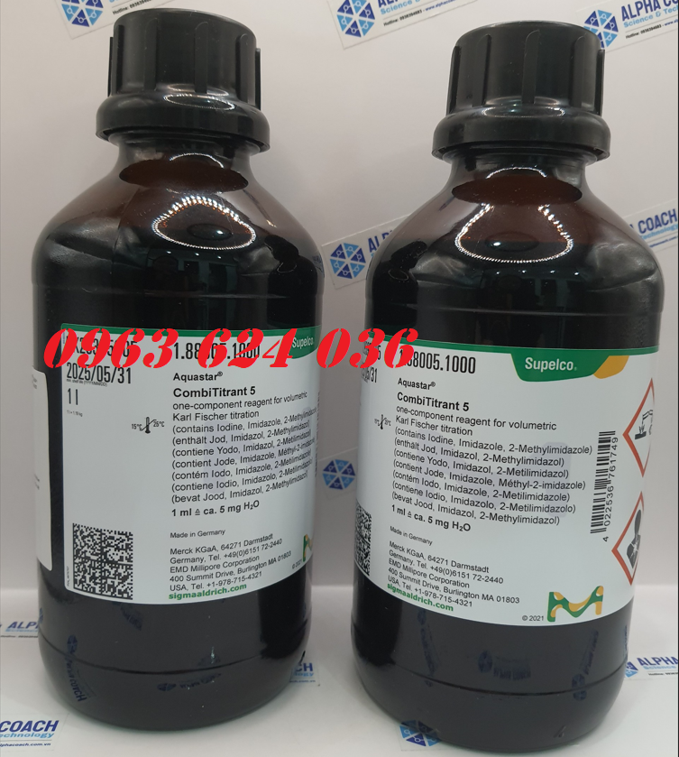 Hóa chất CombiTitrant 5 - Aquastar, one component reagent for volumetric Karl Fischer titration 1 ml ca 5 mg H2O Aquastar