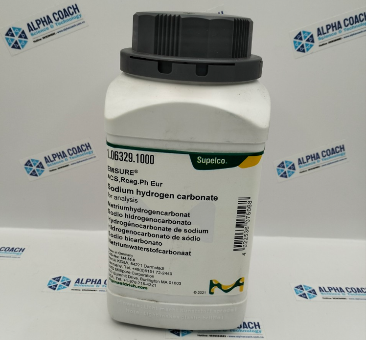 Hóa chất Sodium hydrogen carbonate for analysis EMSURE ACS,Reag Ph Eur, CAS No: 144-55-8