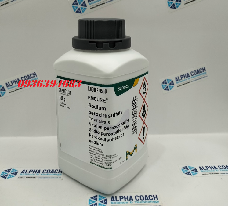 Hóa chất Sodium peroxidisulfate for analysis EMSURE, CAS No: 7775-27-1