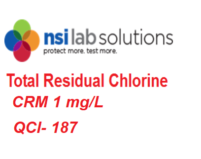 CRM# QCI-187, Dung dịch chuẩn Clo dư 1 mg/L, 24X1.5 ml, Hãng NSI, Mỹ