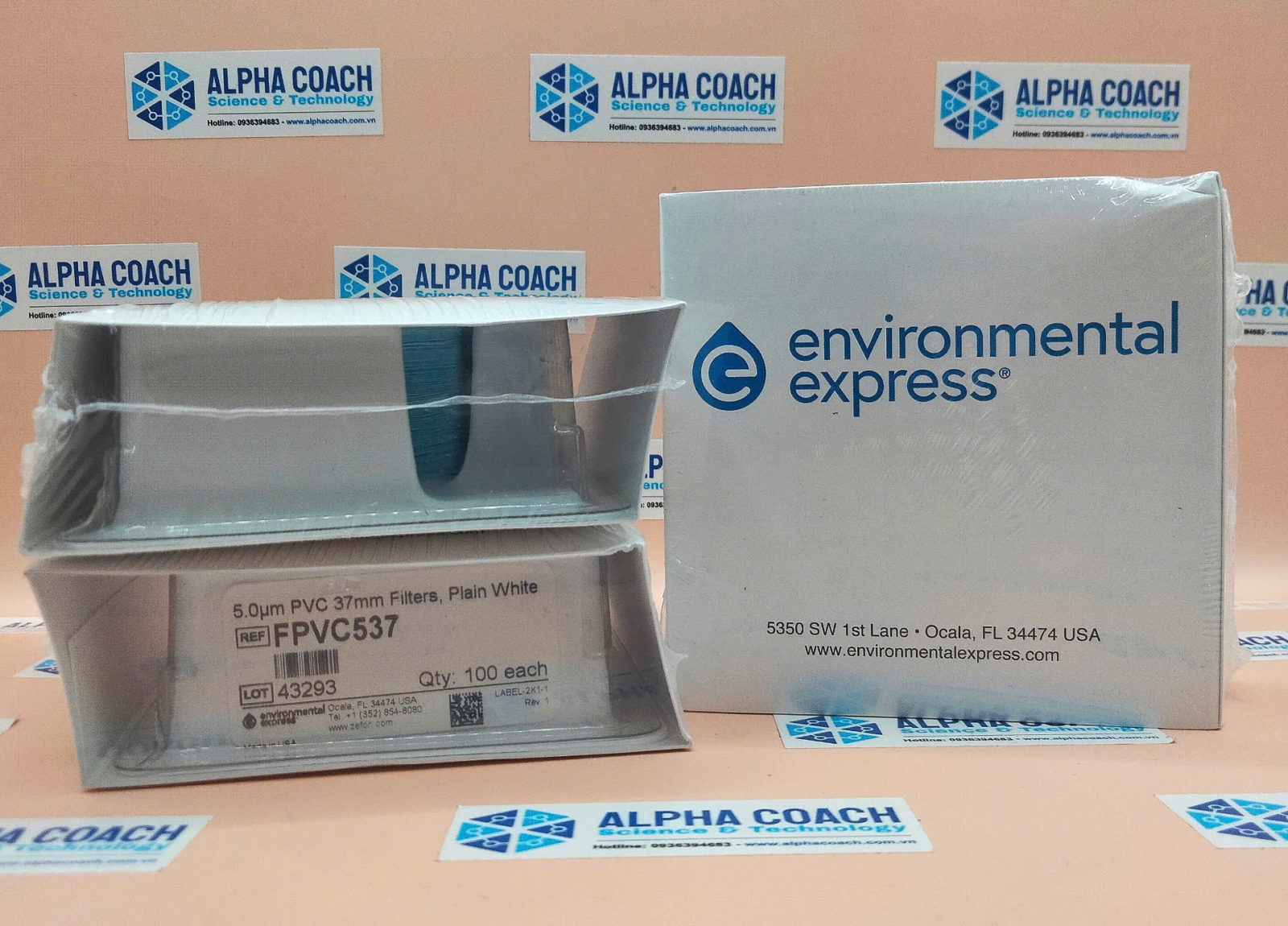FPVC537: Màng lọc PVC, cỡ lỗ 5.0um, đường kinh 37mm, 100 cái/ hộp, hãng Zefon/ Environmental Express, Mỹ