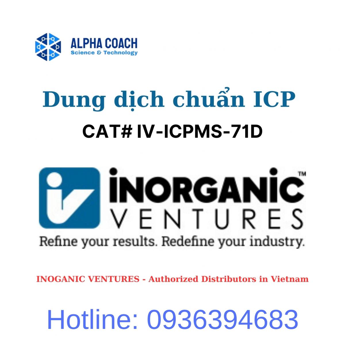 Dung dịch chuẩn10 ppm 6 Element ICP-MS Internal Standard, Hãng IV-Mỹ