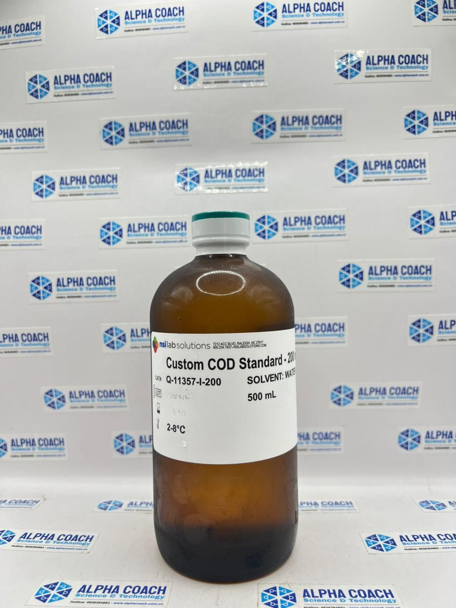 Dung dịch chuẩn COD 200mg/L, Chai 500ml, Hãng NSI-Mỹ