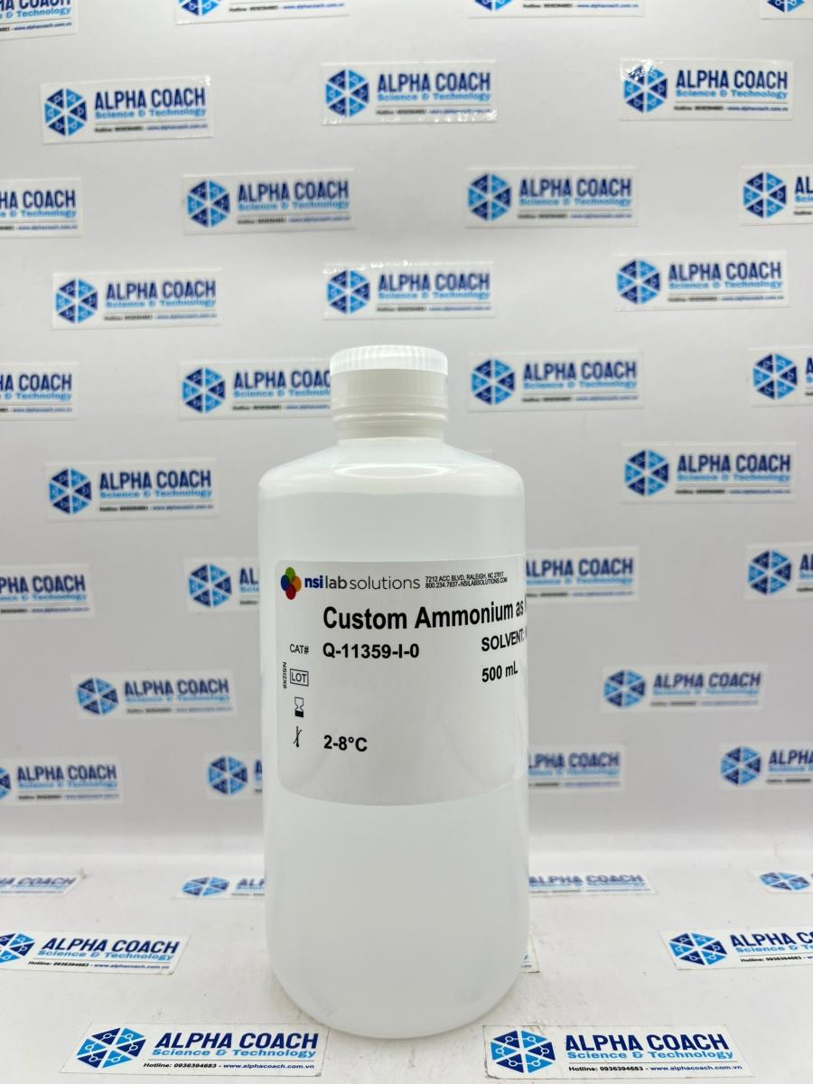 Dung dịch chuẩn NH4 - N (Amoni tính theo Nito) 0mg, 500ml, Hãng NSI-Mỹ
