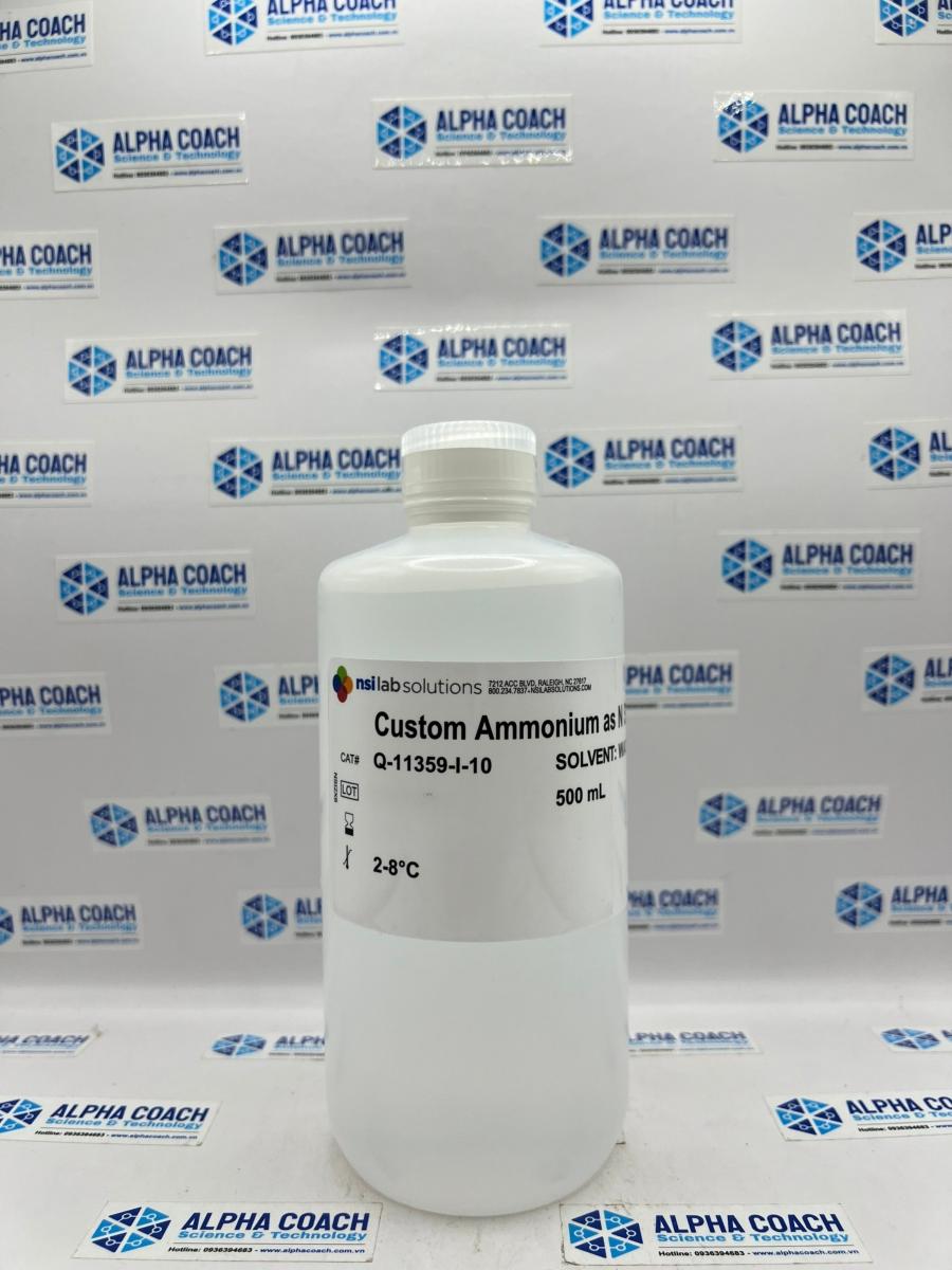 Dung dịch chuẩn NH4 - N (Amoni tính theo Nito) 10mg/L, 500ml, Hãng NSI-Mỹ